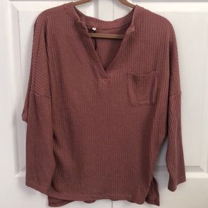 Waffle knit shirt